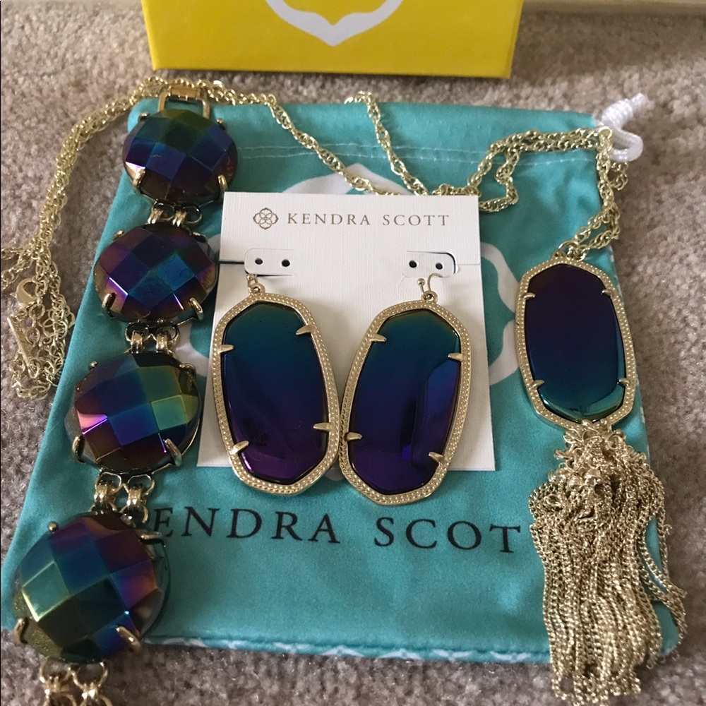 Kendra Scott Black Iridescent Set